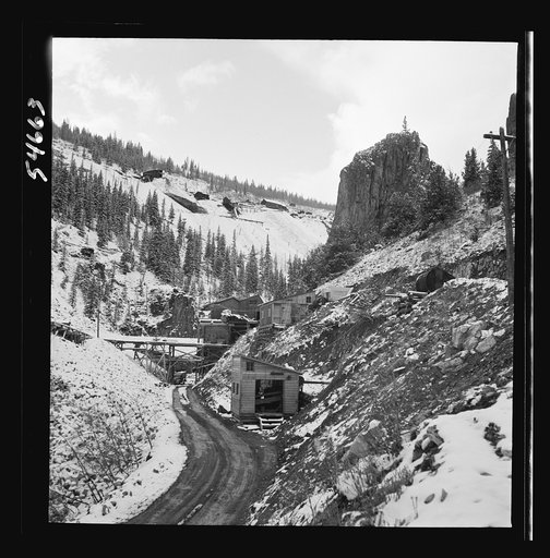 Untitled photo, possibly related to: Creede, Colorado. Lead and silver mining in a former "ghost town"