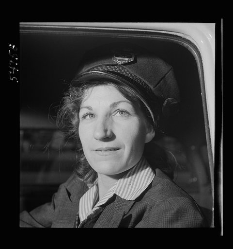 Portrait of a woman training to operate buses and taxicabs