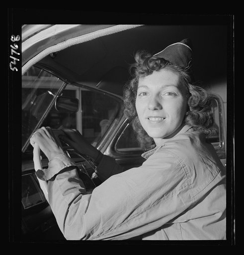 Portrait of a woman training to operate buses and taxicabs