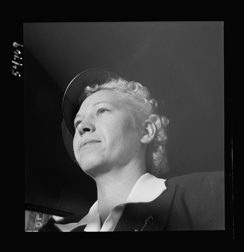 Portrait of a woman training to operate buses and taxicabs
