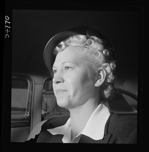 Portrait of a woman training to operate buses and taxicabs