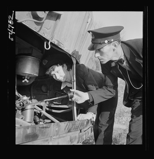 Untitled photo, possibly related to: Training women to operate buses and taxicabs