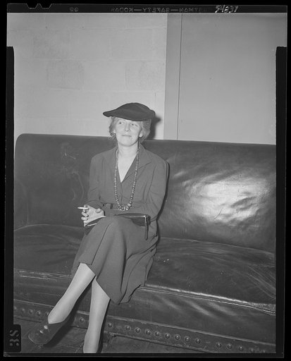 Washington, D.C. Mrs. James M. Landis, chairman of club centers for war workers, at the Walsh Club, 1523 22nd Street, N.W.