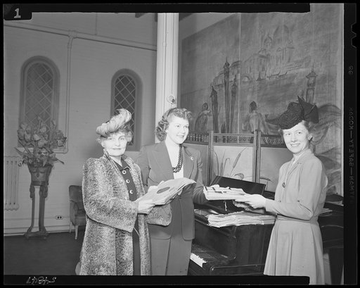 Untitled photo, possibly related to: Washington, D.C. A portrait of Miss Betty Murphy, of Newton, Ohio, who is a stenographer in the War Department, is chairman of the kitchen committee of the Walsh Club for war workers, located at 1523 22nd Street, N.W.