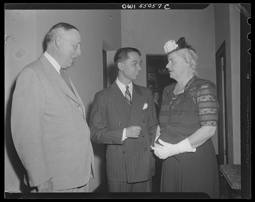 Washington, D.C. Present at an informal reception at the Thai Legation in celebration of the nineteenth birthday of King Anada of Thailand, who is currently residing in Switzerland, were, left to right, Dr. Eldon R. James, Foreign Affairs Advisor to the Advisor ro the Thailand government from 1918-1