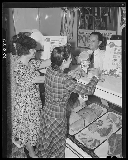 New York (and vicinity), New York. Miscellaneous photograph relating to the war effort. Fat salvage campaign