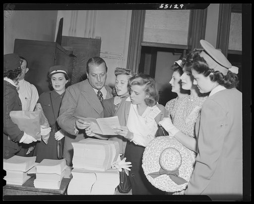 New York (and vicinity), New York. Miscellaneous photograph relating to the war effort. Woman volunteers who check and post ceiling prices for the U.S. Office of Price Administration (OPA)
