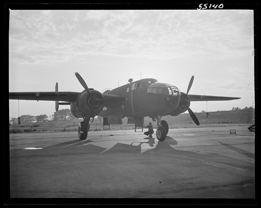 Kansas City, Kansas. A B-25 bomber built by North American Aviation, Inc.