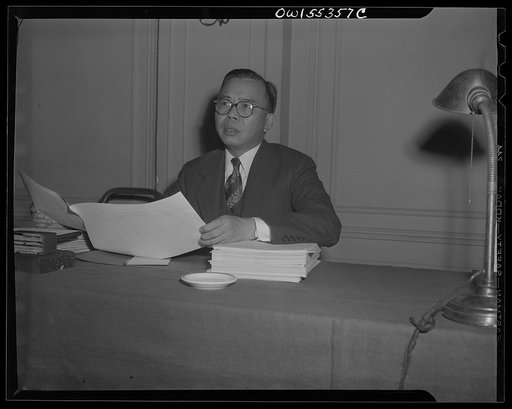 Washington, D.C. Tingfu F. Tsiang, council member of the United Nations Relief and Rehabilitation Administration for China. He is a member of the Executive Yuan which corresponds to the Congress of the United States, or the Parliament of Great Britian, and was the Chinese ambassador to Russia