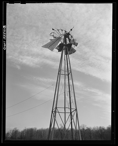 Broken windmill near Akron