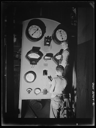 Untitled photo, possibly related to: Washington, D.C. Conversion of the Shoreham Hotel furnace from oil to coal burning system
