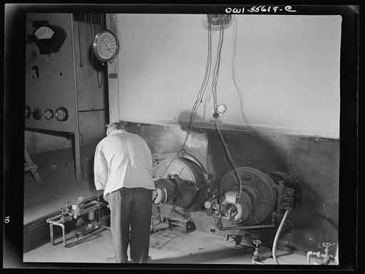 Untitled photo, possibly related to: Washington, D.C. Conversion of the Shoreham Hotel furnace from oil to coal burning system