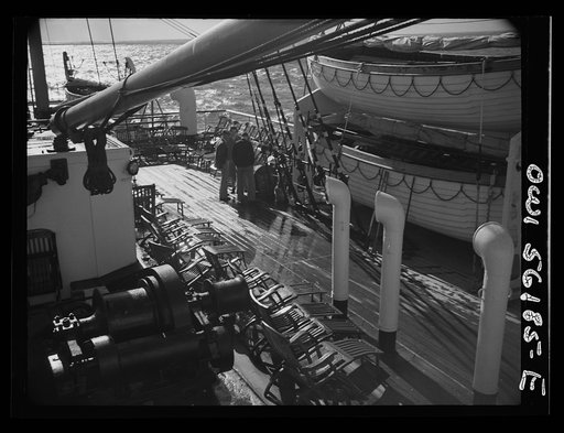 On board S.S. Athenia. Part of the upper deck