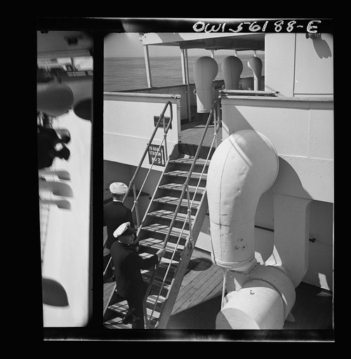 On board S.S. Athenia. Part of the forward deck