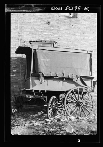 Philadelphia, Pennsylvania. Abandoned delivery wagon