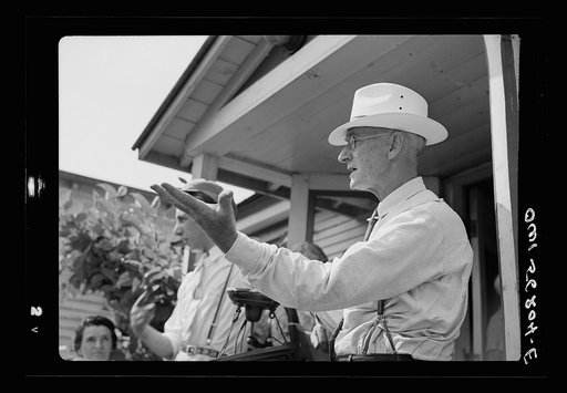 West Danville, Vermont. The auctioneer at a farm sale