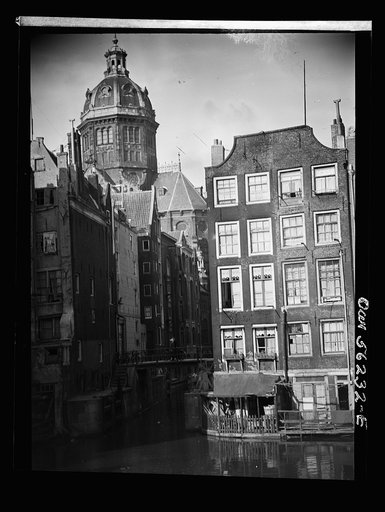 Amsterdam, Netherlands. Canal near the market district