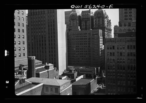 Philadelphia, Pennsylvania. Downtown buildings near Walnut and Broad Streets, looking east