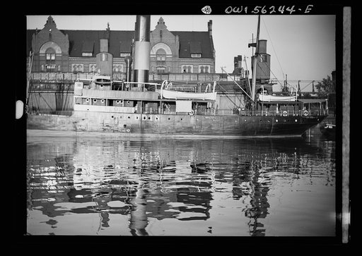 Stettin, Germany. Dock in the harbor