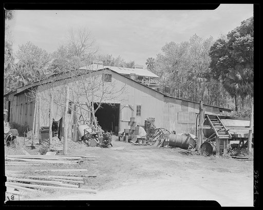 Untitled photo, possibly related to: DeLand pool. Improvised foundry, Daytona Beach. Experts said they couldn't make precision aluminum and brass castings in this improvised Florida foundry, but it's being done to the exact specifications of a war contract. In Daytona Beach's three-man foundry. A ci
