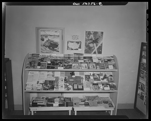 Restricted display of publications and other materials issued by the overseas branch of the United States Office of War Information (OWI) as well as allied and enemy countries