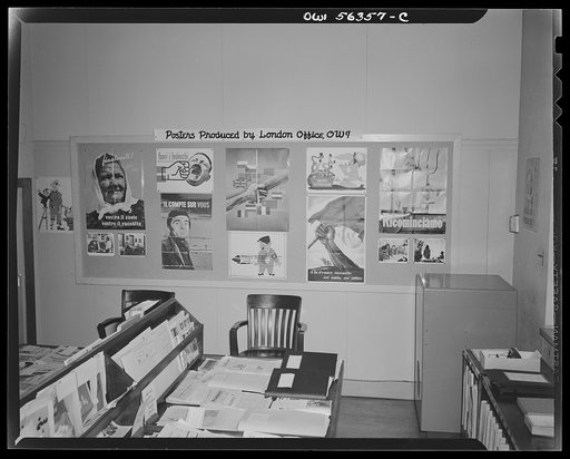 Restricted display of publications and other materials issued by the overseas branch of the United States Office of War Information (OWI) as well as allied and enemy countries
