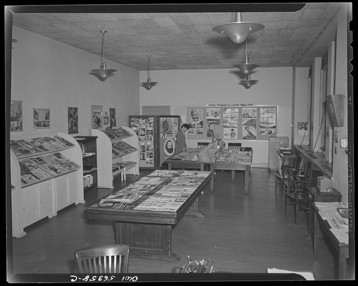 Restricted display of publications and other materials issued by the overseas branch of the United States Office of War Information (OWI) as well as allied and enemy countries