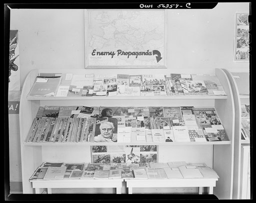 Restricted display of publications and other materials issued by the overseas branch of the United States Office of War Information (OWI) as well as allied and enemy countries