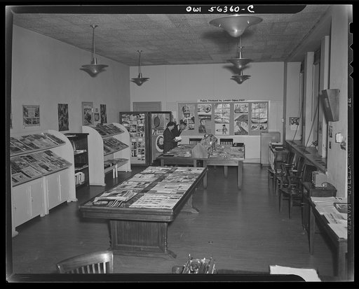 Restricted display of publications and other materials issued by the overseas branch of the United States Office of War Information (OWI) as well as allied and enemy countries
