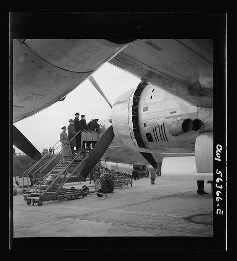 Washington, D.C. Detail of a B-29 bombing plane on public view at the National Airport