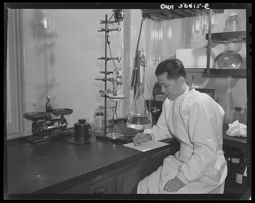 Bethesda, Maryland. Dr. C.K. Liang, a senior technical expert chemist, working in the Chemistry Division Laboratory of the National Institute of Health. Dr. Liang was send here by the Chinese government under the auspices of the United Nations Relief and Rehabilitation Administration to do various r