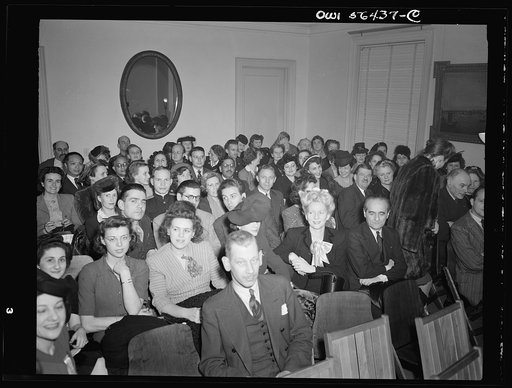 Washington, D.C. Audience at the showing of the S.S. Normandie film "A lady fights back" shown at the United Nations Club