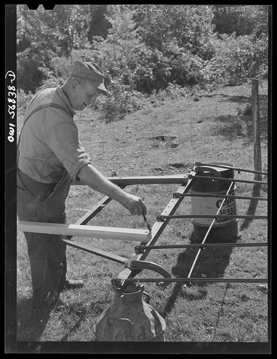 Miscellaneous lot of photographs by Barbara Wright, e.g. University of Virginia, Franconia, New Hampshire, Maine. Walter Richmond, Yankee farmer at Washburn homestead, Livermore, Maine