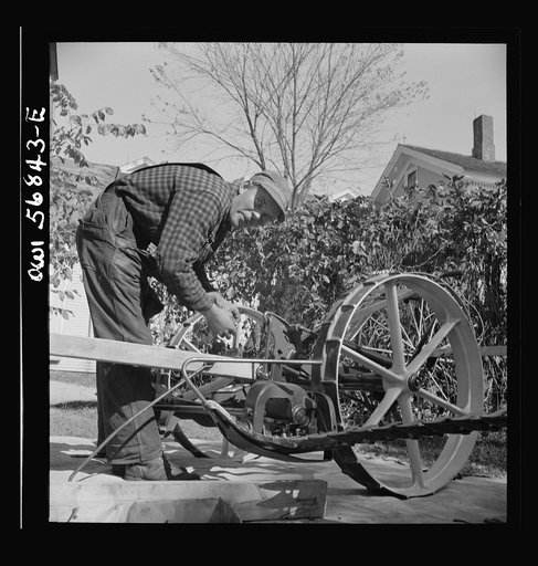 Miscellaneous lot of photographs by Barbara Wright, e.g. University of Virginia, Franconia, New Hampshire, Maine. Finnish descent farm youth helping repairs and upkeep. New England house and farm, Livermore, Maine. Washburn homestead