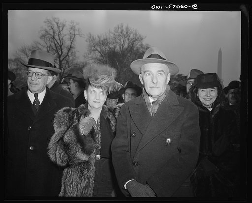 Mr. Vladimir Hurban of Czechoslovakia and other guests on the South Lawn of the White House to hear President Roosevelt's fourth term inaugural address
