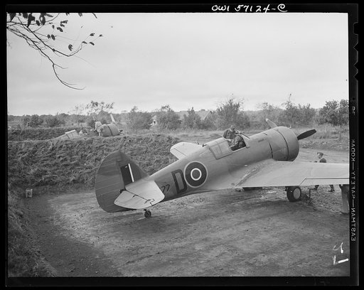 United States "lend-lease" program in eastern India. Lend-lease Mohawk fighters are readied for a take-off at an Indian air base. Mohawk fighter being made ready for flight. These ships were furnished to the French, taken over by the English. Consensus of pilots: "Best plane made for use against the
