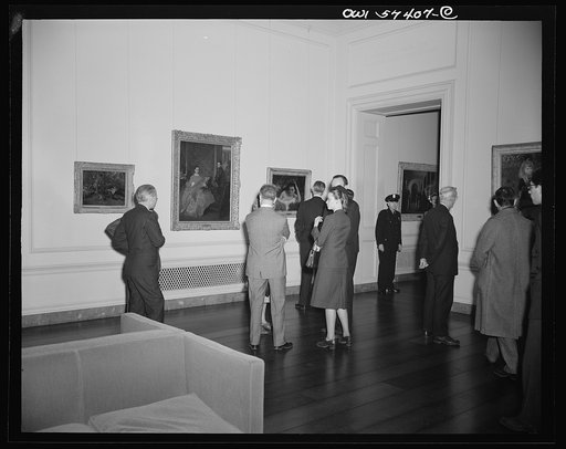 French journalists visit the National Gallery of Art, Washington, D.C.