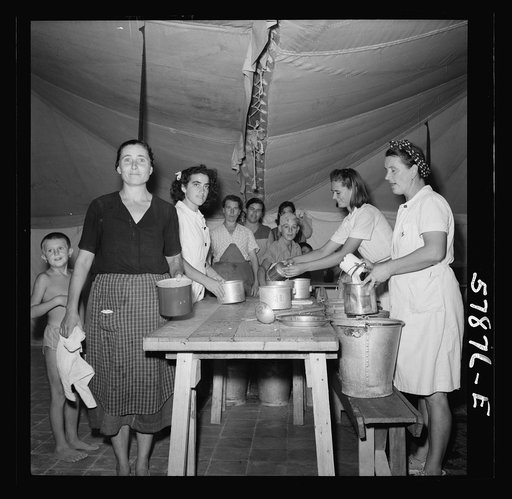 El Shatt, the United Nations Relief and Rehabilitation Administration's refugee camp for Yugoslavs