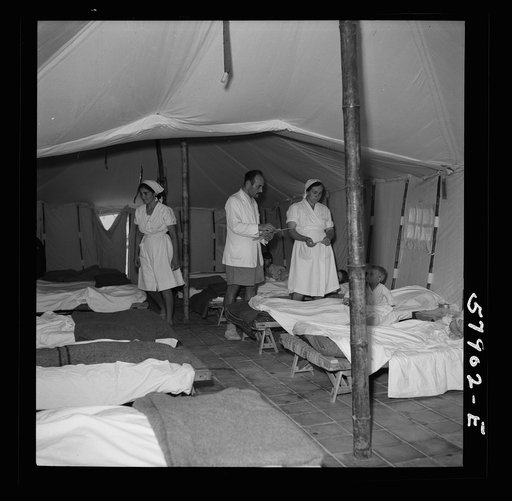 El Shatt, the United Nations Relief and Rehabilitation Administration's refugee camp for Yugoslavs