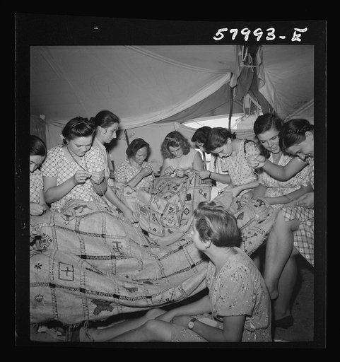 Women at El Shatt, the United Nations Relief and Rehabilitation Administration's refugee camp for Yugoslavs