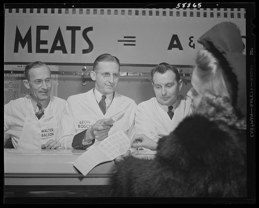 Demonstration of meat rationing plan