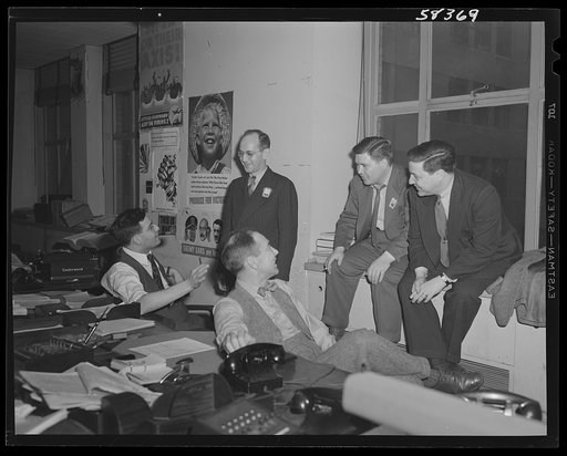 United States Office of War Information (OWI) and United States Office for Emergency Management (OEM) newsrooms. Washington, D.C.