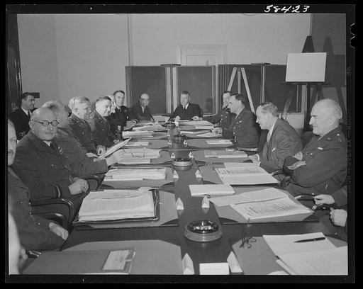 Combined munitions board at a weekly meeting. Washington, D.C.