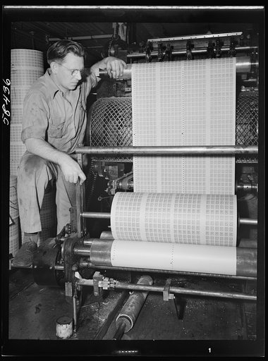 Printing United States Office of Price Administration war ration book number 2. Hoboken, New Jersey