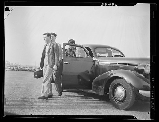 Car pooling. Baltimore, Maryland. Glenn L. Martin company plant