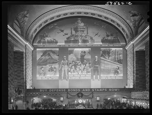 Untitled photo, possibly related to: War bond mural, Grand Central Station, New York, New York