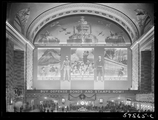 Untitled photo, possibly related to: War bond mural, Grand Central Station, New York, New York