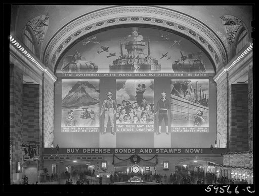 Untitled photo, possibly related to: War bond mural, Grand Central Station, New York, New York