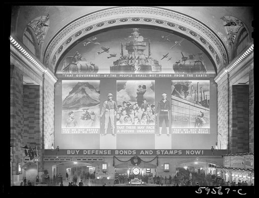 Untitled photo, possibly related to: War bond mural, Grand Central Station, New York, New York