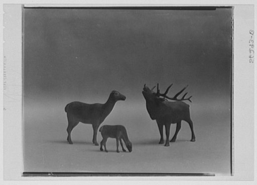 Rural arts exhibition held under the auspices of the Farm Security Administration (FSA) in the patio of the U.S. Department of Agriculture building. Deer from New Hampshire
